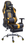 Racing kontoritool Limit jalatoega, must/kollane
