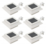 P&auml;ikesepatareiga aiavalgusti 6 tk led ruudukujuline 12 cm valge