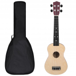 Sopran ukulele komplekt kotiga lastele naturaalne 23"
