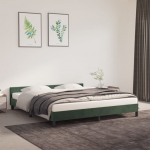 Voodiraam ilma madratsita tumeroheline 180x200 cm samet