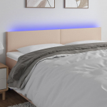 LED-voodipeats, cappuccino, 160x5x78/88 cm kunstnahk