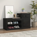 Jalatsikapp, must, 100 x 42 x 60 cm, tehispuit