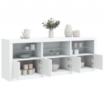 Puhvetkapp LED-tulega, valge, 181,5 x 37 x 67 cm