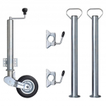 Haagise tugiratas 60 mm 2 tugitoru ja 2 klambriga