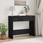 Konsoollaud sahtliga must tamm 30 x 36 x 75 cm tehispuit