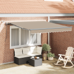 Automaatne sisset&otilde;mmatav varikatus lediga beež 300x250 cm, varikatuse asenduskangas 3x2,5 m raamile beež