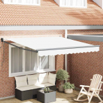 Sisset&otilde;mmatav varikatus valge 350 x 250 cm kangas