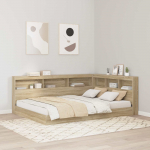Riiulitega voodipeats sonoma tamm 140 cm tehispuit