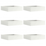 Murupiire 6 tk valge 50 x 50 x 13 cm teras