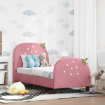 Kuni 3-aastase Voodiraam koos peatoega Roosa 70 x 140 cm Samet