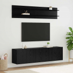 TV &uuml;ksused seinale kinnitatav 6 tk must tamm tehispuit