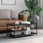 Kohvilaud must tamm 90 x 49 x 40 cm tehispuit