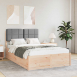 Voodiraam Pehme Peatoega peaga Helehall 120 x 200 cm Tahke m&auml;nd