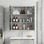 Vannitoa peeglikapp Betoonhall 60 x 14,5 x 70 cm Tehispuit