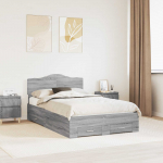 Voodiraam peatsiga sahtliga Hall Sonoma 120 x 190 cm Tehispuit