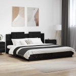 Peatsiga Voodiraam peatsiga Must tamm 200 x 200 cm Tehispuit