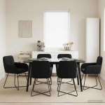 S&ouml;&ouml;gitoa Toolid 6 pcs Samet Must 59 x 56,5 x 86 cm