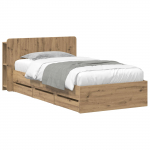 Voodiraam ladustamisega Artisan tamm 80 x 200 cm Tehispuit