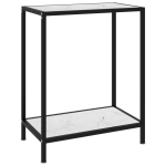 Konsoollaud, valge, 60 x 35 x 75 cm, karastatud klaas