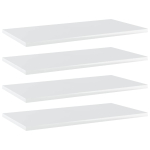 Riiuliplaadid 4 tk, valge, 60x30x1,5 cm, puitlaastplaat