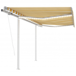 Automaatne varikatus, tuuleandur, LED, 3x2,5 m kollane, valge