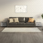 Diivanilauad metalljalgadega, 2tk, hall sonoma tamm, 50x50x40cm
