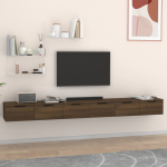 Seinakapid 2 tk, pruun tamm 102x30x20 cm tehispuit