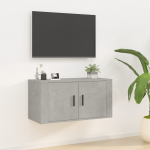 Seinale kinnitatav telerikapp, betoonhall, 80x34,5x40 cm