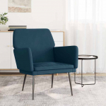Tugitool, sinine, 62 x 79 x 79 cm, samet