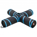 Kassitunnel 4-suunaline must ja sinine 132 cm pol&uuml;ester