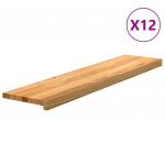 Trepiastmed 12 tk, helepruun, 110x30x2 cm, tammepuit