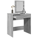 Peegliga tualettlaud, hall sonoma tamm, 73 x 46,5 x 120 cm