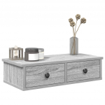 Seinariiul sahtlitega, hall sonoma tamm, 60x28x15 cm, tehispuit