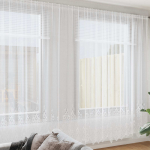 Lina kardin kardinatega lilled valge 260x750cm pol&uuml;ester