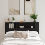 Peatoe kapp riiuliga Must tamm 120 x 18.5 x 102.5 cm Tehispuit