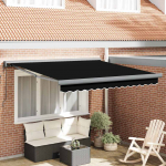 Sisset&otilde;mmatav varikatus must 300 x 250 cm kangas, metall