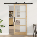Liuguks pruun 86 x 198.5 cm puit ja metall
