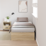 Voodi hoiukohaga raam sonoma tamme 90x190 cm