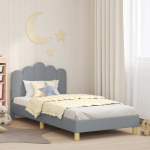 Laste voodiraam peatoega peaga Helehall 90 x 200 cm kangas