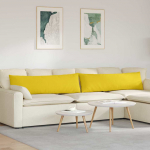 Diivanipadjad 2 tk helekollane 145 x 40 cm kangas