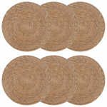 Mererohust lauan&otilde;ud 6 pcs Naturaalne &Oslash; 30 cm 100% Mererohi