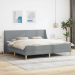 Voodiraam madratsiga peaga Helehall 180 x 200 cm kangas