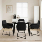S&ouml;&ouml;gitoa Toolid 4 pcs Samet Must 59 x 56,5 x 86 cm