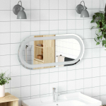 LED vannitoa peegel L&auml;bipaistev 70 x 30 cm karastatud klaas