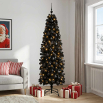 Kitsas kunstkuusk koos j&otilde;ulukuulidega 180 cm 300 LED-i