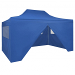 Kokkupandav pop-up telk 4 k&uuml;lgseinaga, 3 x 4,5 m, sinine