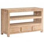 Tugevast akaatsiapuidust telerikapp 90 x 30 x 55 cm helepruun