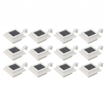 P&auml;ikesepatareiga aiavalgustid 12 tk led kandiline 12 cm valge