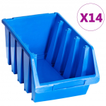 Virnastatavad hoiukarbid 14 tk, sinine, plast