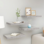 Seinariiulid, 4 tk, betoonhall, 50 x 23 x 3,8 cm mdf